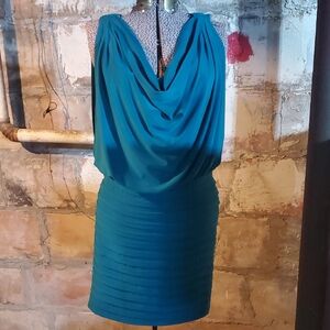 Ricki's Teal Draped Mini Dress